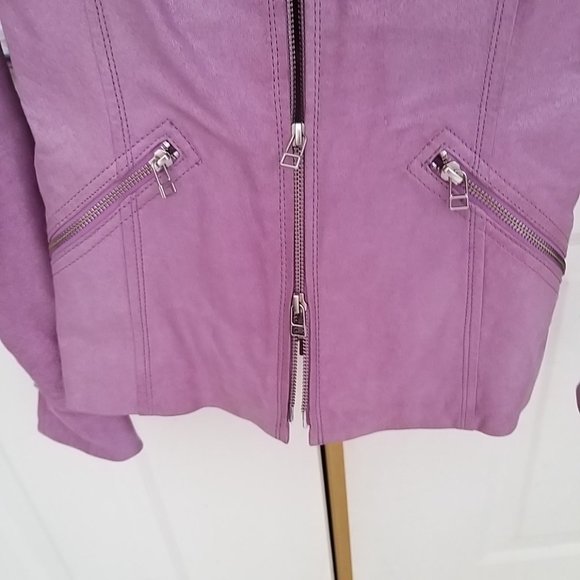 Danier Leather Jacket  Metallic Sheen 3XS  (XXXS) - Picture 4 of 15